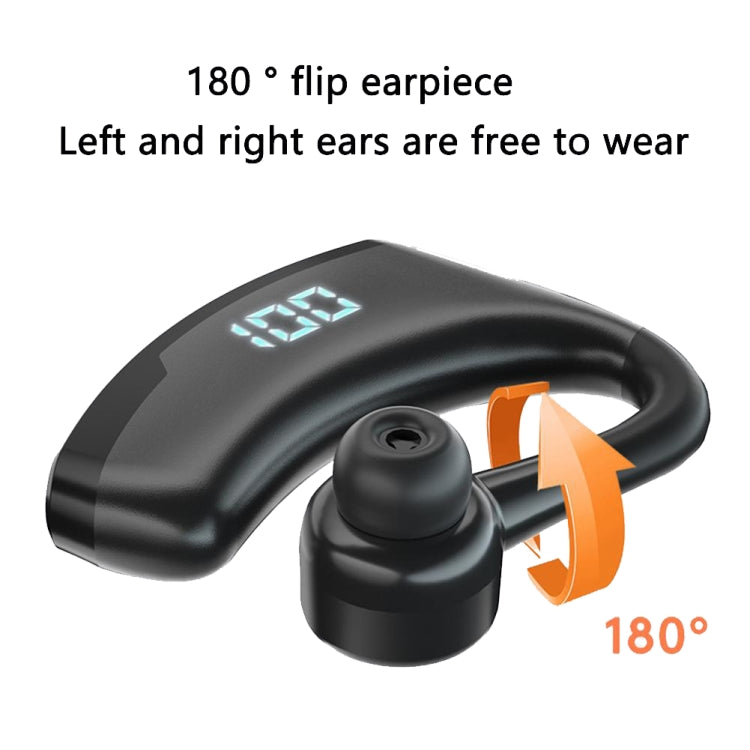 V19S Wireless Bluetooth Headset Digital Display With Charging Bin Mobile Power Function, With Charging Bin Black, With Charging Bin Blue
